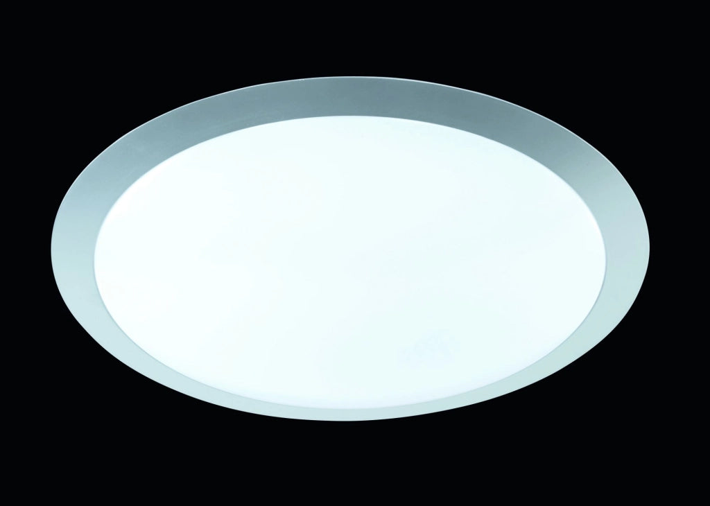 GONZALO PLAFONIERA LED 25W 2000lm, 3000K BORDO ALLUMINIO + DIFFUSORE PLASTICA  D.42CM