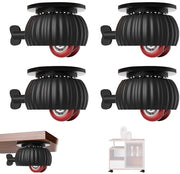 Set di ruote mobili per mobili autoadesive 360 gradi, ideale per mobili di piccole dimensioni - 4 pezzi.