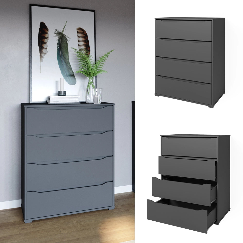 Vicco Credenza Antracite 48 x 101.6 cm con 4 cassetti