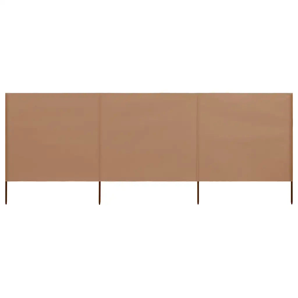 Paravento a 3 Pannelli in Tessuto 400x80 cm Grigio Talpa cod mxl 12422