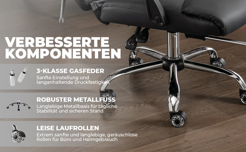 Sedia da Ufficio Ergonomica con Schienale Regolabile e Rivestimento in Tessuto Nero