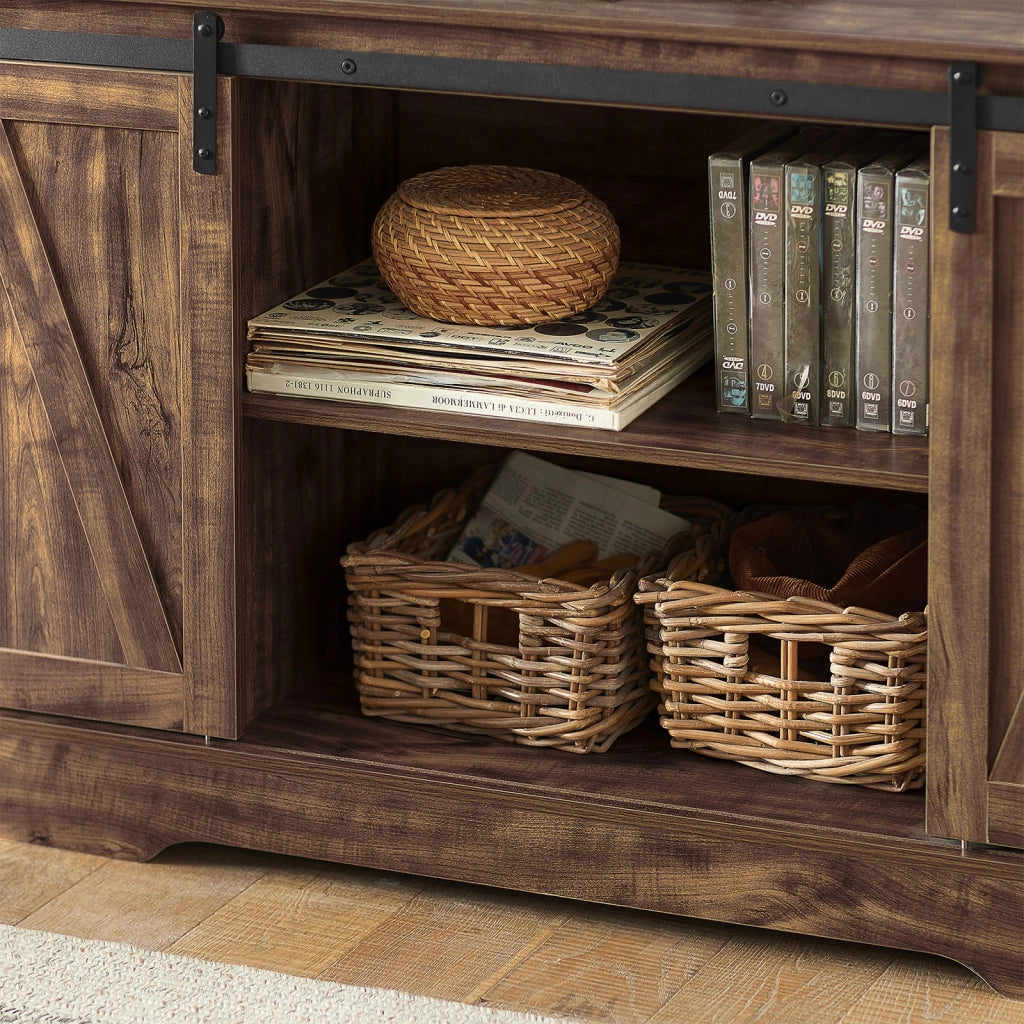 Credenza con ante scorrevoli, Mobile da ingresso, Scarpiera, Armadietto multifunzionale Marrone FSB60-N SoBuy