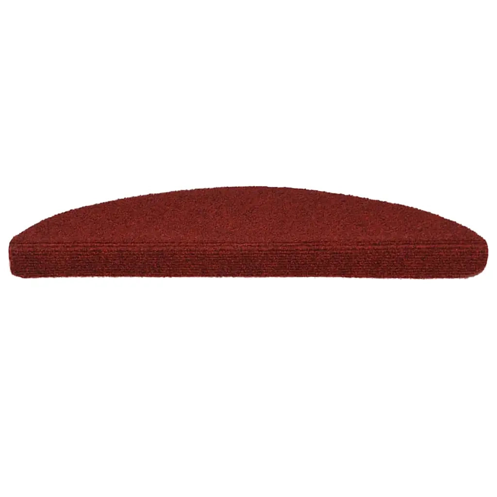 Tappetini per scale autoadesivi 30 pz 56x17x3 cm Bordeaux Rosso Semicircolari 3365683