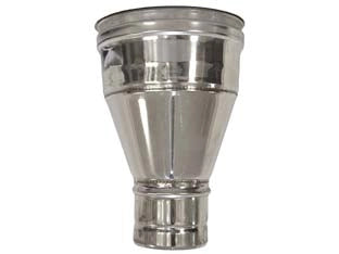 AUMENTO PER TUBO ACCIAIO INOX AISI 304 F/M MONOPARETE SPESSORE MM.0,5  F ø mm.120 M ø mm.140