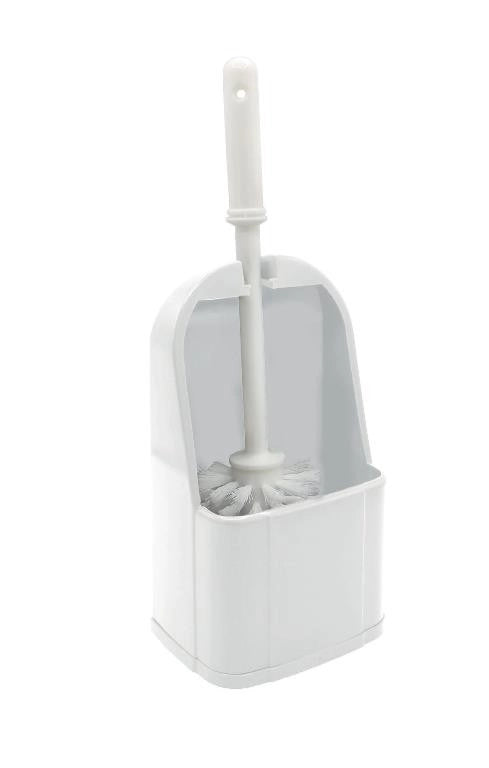 Portascopino Spazzola WC in Plastica Scovolo Bianco Lusso