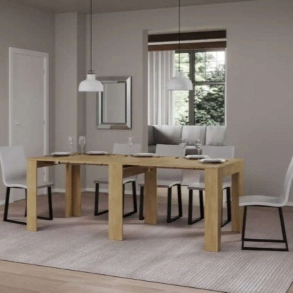 Consolle allungabile 90Ã—25/181 cm Narrow Quercia Naturale