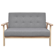 Divano a 2 Posti-Sofa 2 Posti in Stoffa Grigio Chiaro