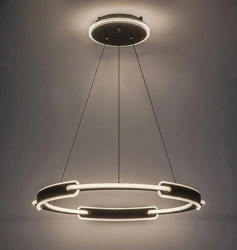 Lampadario LED ring Sindri Rabalux nero Ø60 45W 3000-4000K
