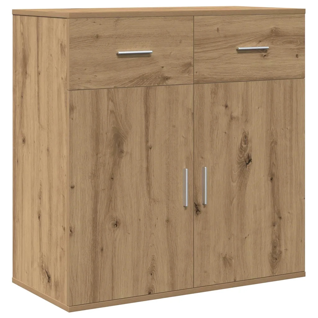 vidaXL Credenza rovere artigianale 79 x 38 x 80 cm Legno multistrato