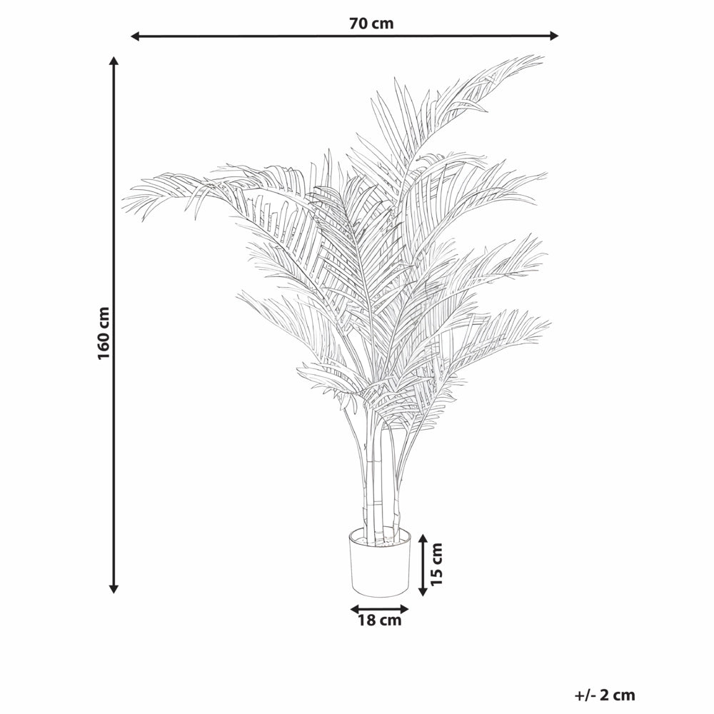 Pianta artificiale in vaso Palma decorativa finta 160 cm Pianta decorativa finta imitazione