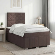 Letto box spring con materasso Marrone Scuro 120 x 200 cm 3454123