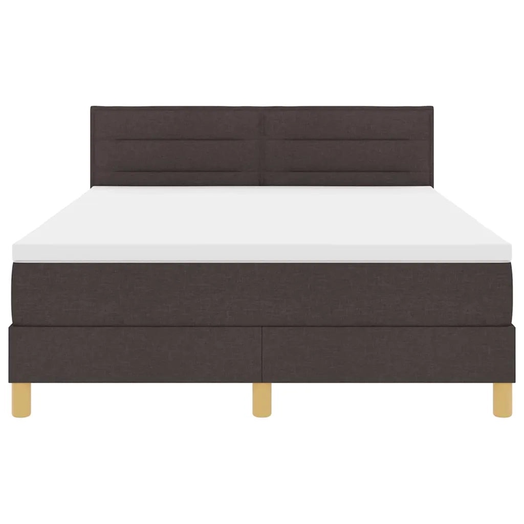 Letto a molle con cuscino Marrone Scuro 140 x 200 cm Tessuto 3338849