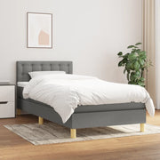 Giroletto a Molle con Materasso Grigio Scuro 90x190 cm Tessutocod mxl 99578
