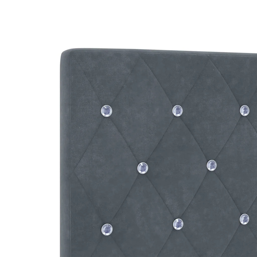 Testiera LED con strisce LED Grigio scuro 144 cm Velluto 3338361