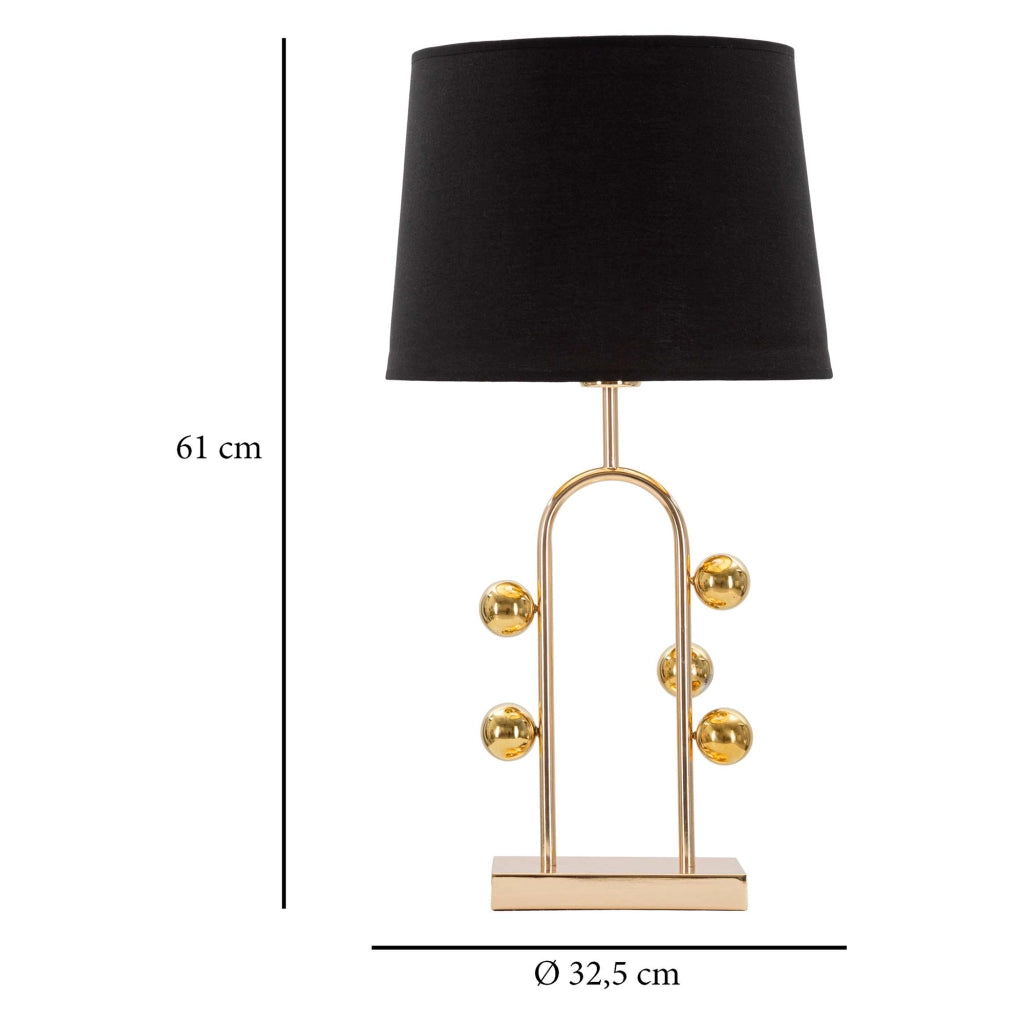 Babarora, Lampada da Tavolo Necessaria 1 Lampadina, oro