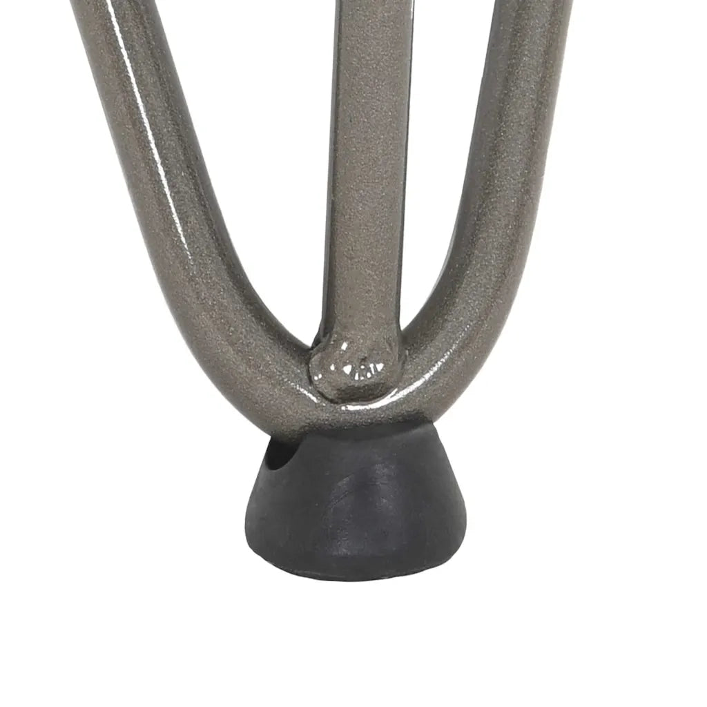 Gambe a forcina per tavolino 4 pz in acciaio naturale 30 cm in acciaio massiccio 4012439