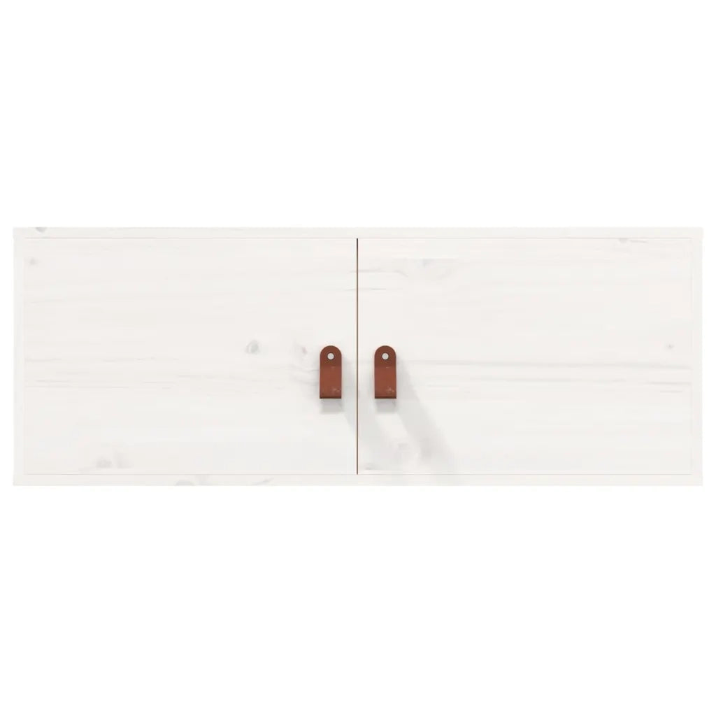 Pensili 2 pz Bianchi 80x30x30 cm in Legno Massello di Pino CFW5869882