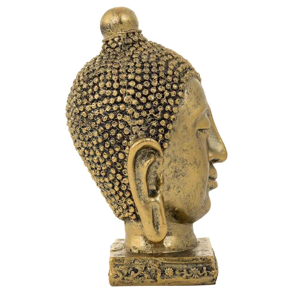 Buddha decorativo in resina dorato 14x13.5x23.5h cm