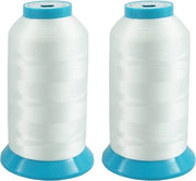 Enorme Spoel 2x Bianco per Punti di Maglia e Macchine da Cucire