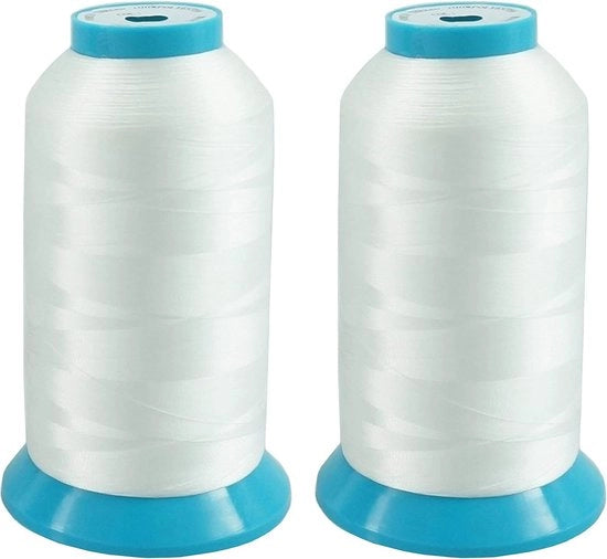 Enorme Spoel 2x Bianco per Punti di Maglia e Macchine da Cucire