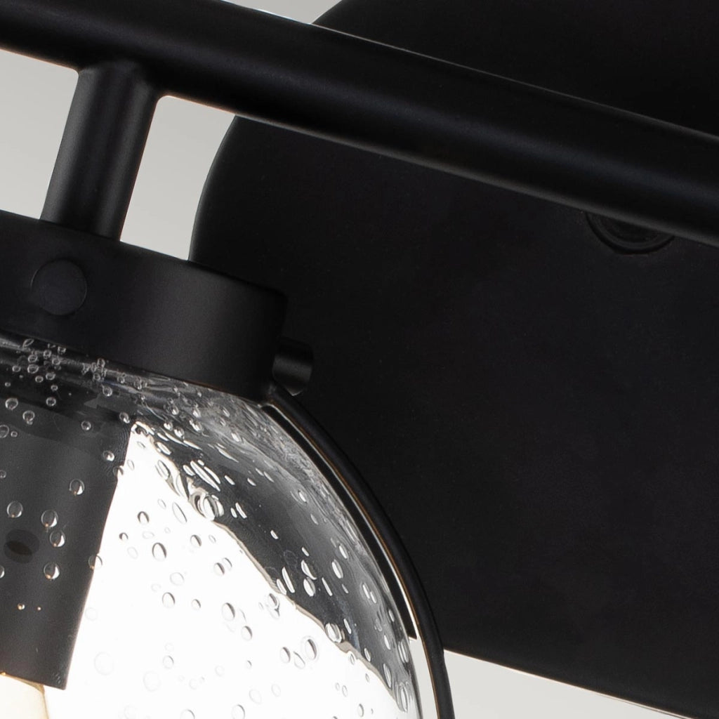 Applique bagno Hollis nero 2 luci E14 IP44 Hinkley