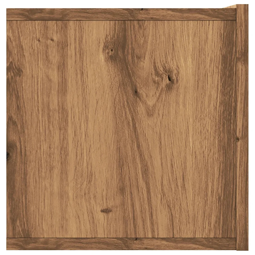 Mobile TV a Parete Rovere Artigianale 120x30x30cm in Truciolato 856021