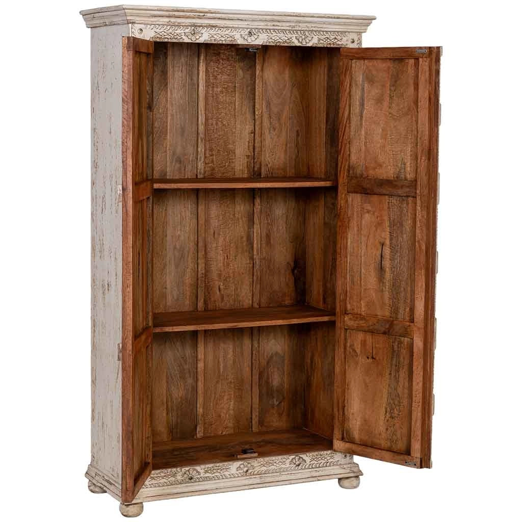 Armadio in legno marrone fatto a mano 102x44x183h