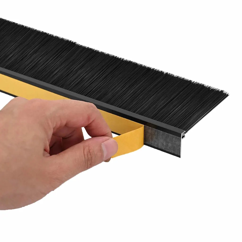 Spazzole per porte autoadesive 12 pz Nero 100 cm CFW9720461