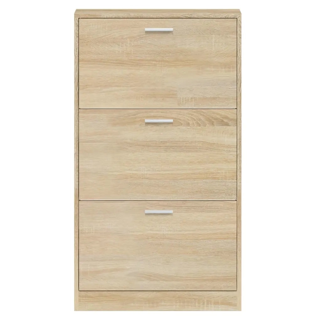 Scarpiera-Scaffale per scarpe Rovere 59x17x108 cm in Legno Multistrato