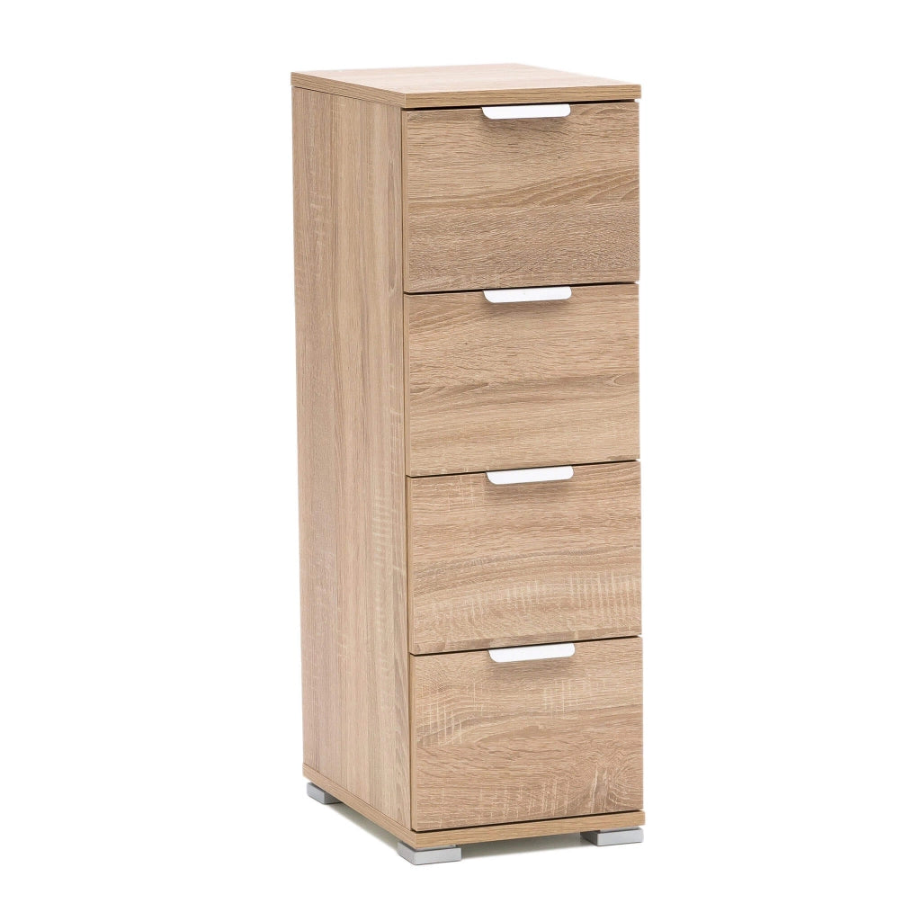 Cassettiera 4 cassetti in Legno Composito cm 60x38x174 - KEN