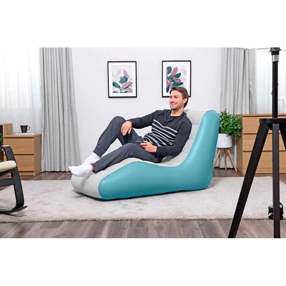 Trade Shop - Poltrona Lunga Leisure Luxe Chaise Longue Gonfiabile Design Ergonomico 133x79x88cm 75127 -