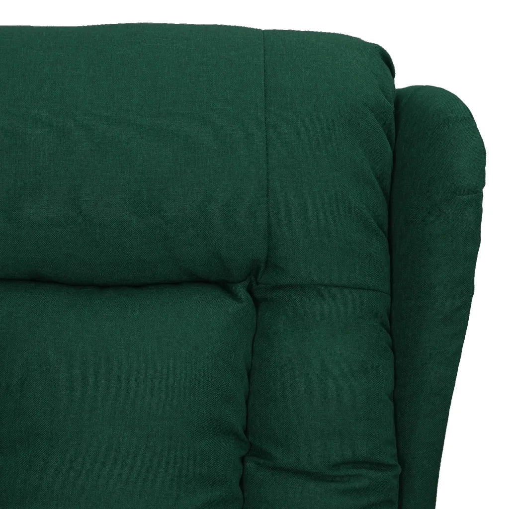 Poltrona Reclinabile in Tessuto Verde Scuro 339054