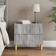 Comodino Sonoma grigio 62 x 34,5 x 48 cm Legno ingegnerizzato 895011