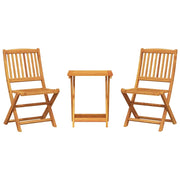 Set da Pranzo da Giardino Pieghevole 3 pz | Set Salotto da Giardino in Massello di Acacia