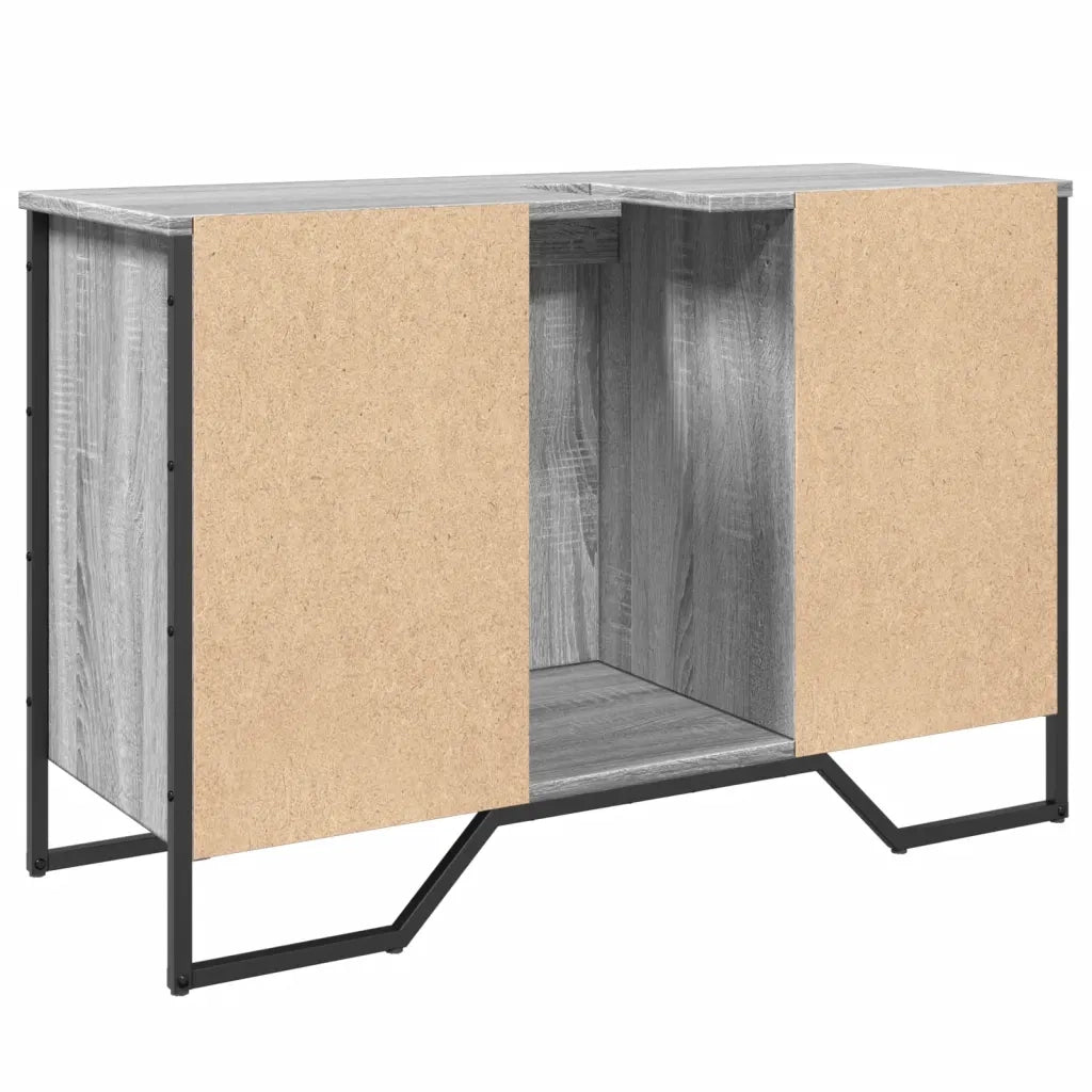 Mobile Lavabo Bagno Grigio Sonoma 91x35x60 cm in Truciolato