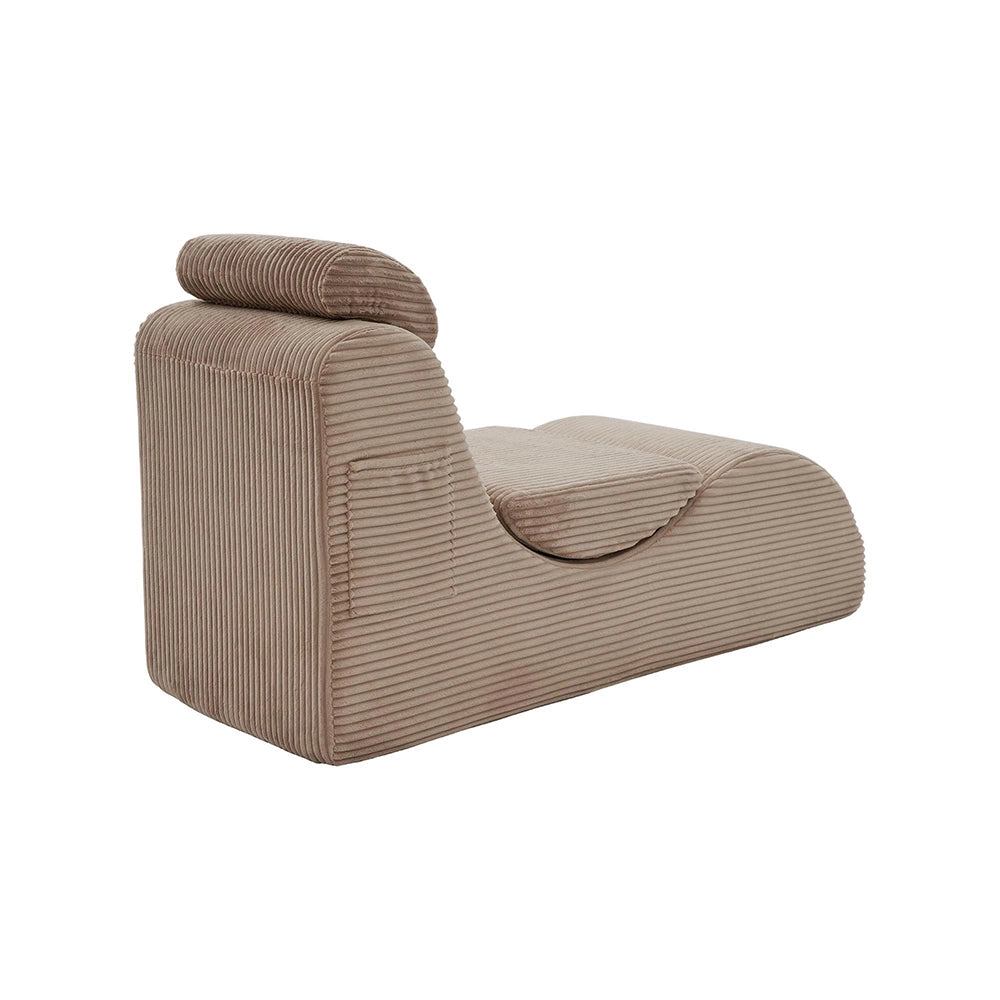 Sedia relax moderna - Xylo - Design ergonomico, schiuma elastica, cuscino rimovibile, tasca laterale, kaki