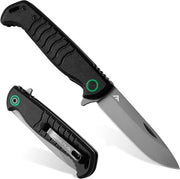 Voum mes con impugnatura G10 e lama in acciaio inossidabile 14C28N - coltello EDC veloce con blocco liner per campeggio all'aperto (lunghezza ripiegata: 108 cm)