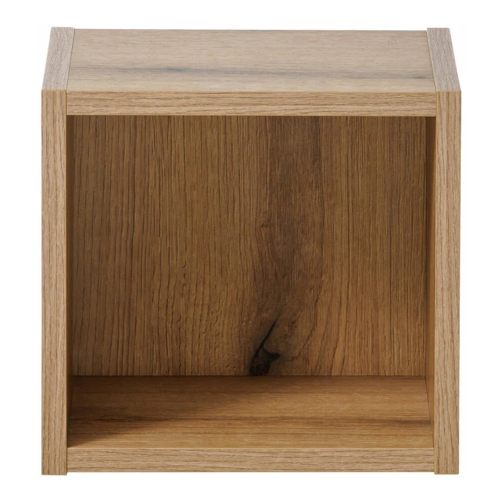 Mensola dal design senza tempo per soggiorno camera da letto mobiletto da parete per bagno 27 x 25 x 21 cm effetto rovere 03_0011236