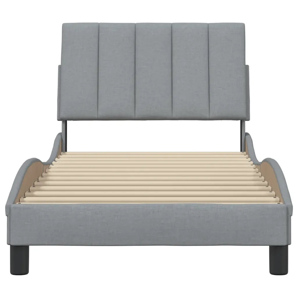 Giroletto senza Materasso Hanko Grigio Chiaro 90x190 cm Tessuto 3310356