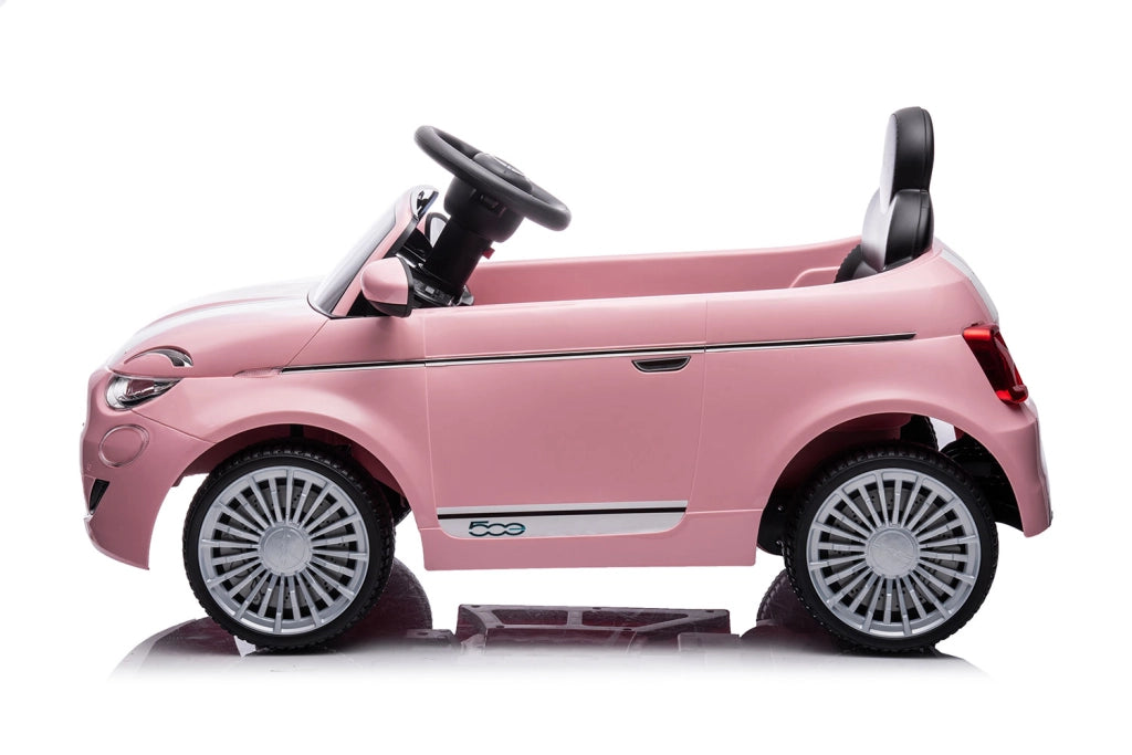 Macchina Elettrica per Bambini Licenza Fiat 500 12V con Telecomando Rosa