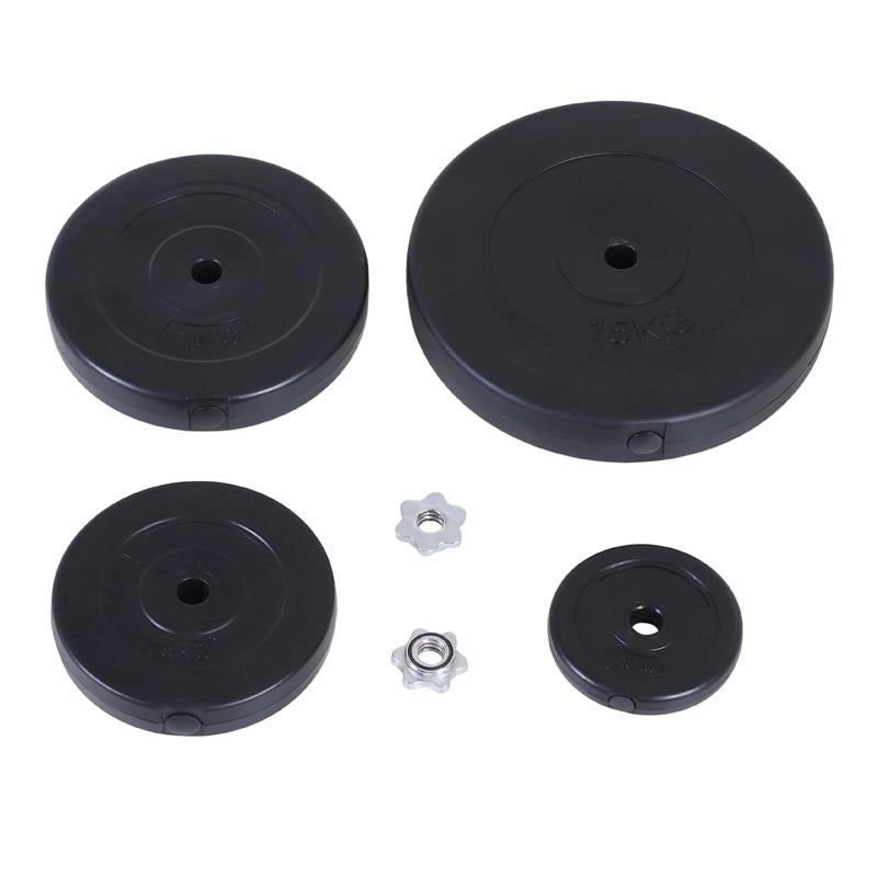 SET BILANCIERE 170 CM IN FERRO ZIGRINATO CON 8 DISCHI PESO REGOLABILE 70 KG