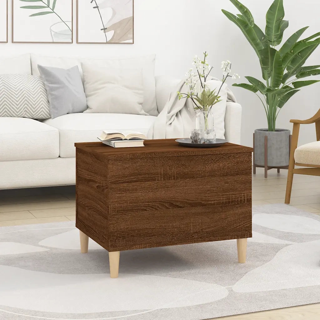 Tavolino salotto | Tavolino da caff¨¨ | Tavolino da Soggiorno Rovere Marrone 60x44,5x45 cm Legno Multistrato