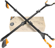 Grijparm 40 pollici extra lungo raggio gancio attrezzi per anziani - pick-up stick magnetico pieghevole - gancio stick per disabili con testa rotante - nero 2 pezzi