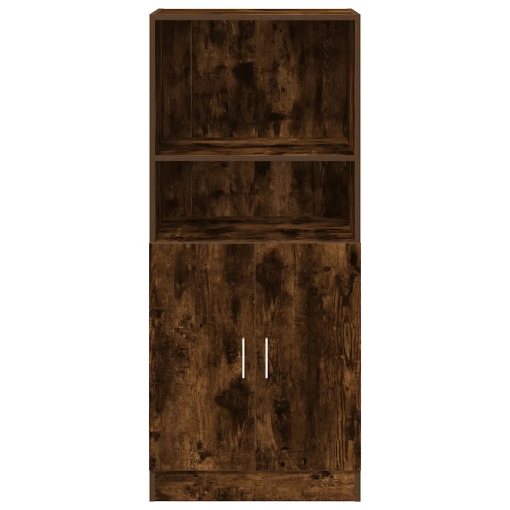 Mobile da cucina 57 x 41,5 x 131,5 cm ampio vano contenitore multifunzionale legno composito finitura rovere affumicato 02_0051314