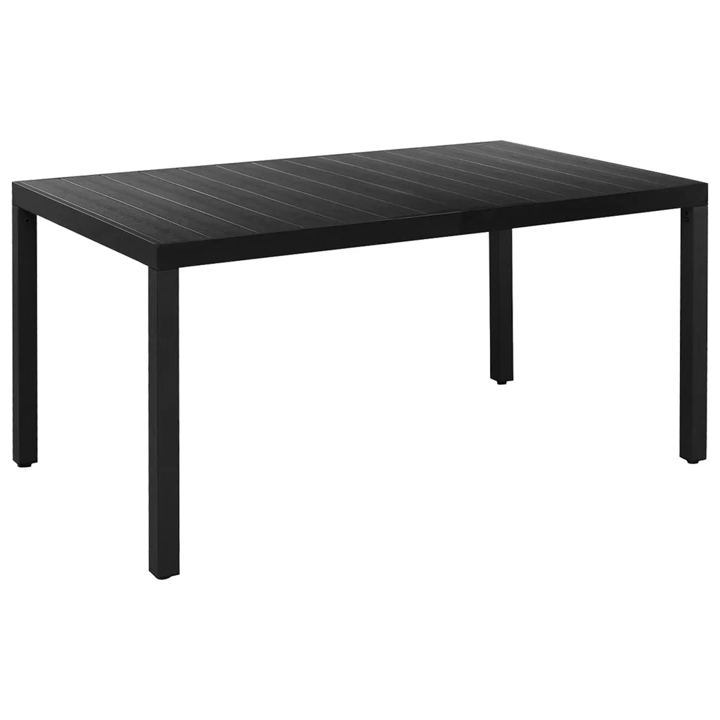 Set Mobili da Pranzo da Giardino 7 pz in Alluminio Nero 3070626