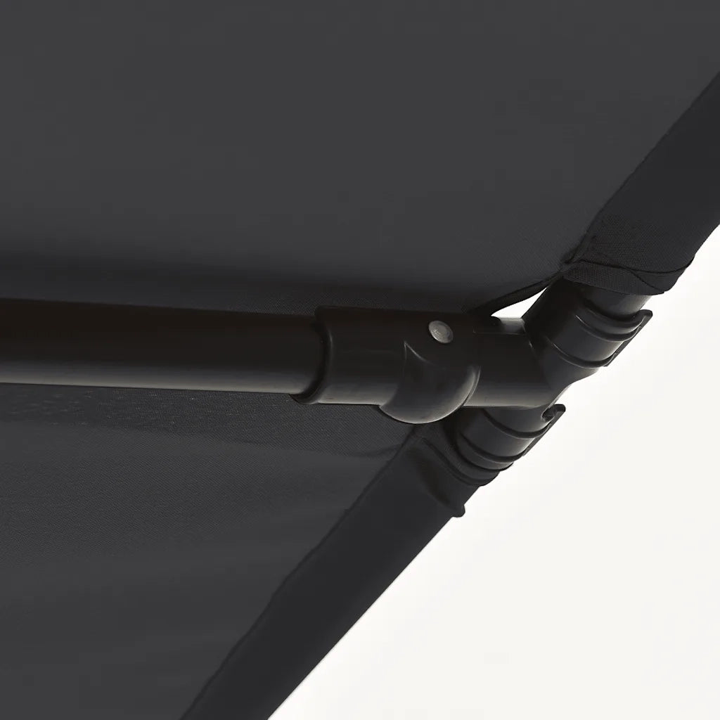 Ombrello | Parasolne da Giardino con Palo in Alluminio 2x1,5 m Nero