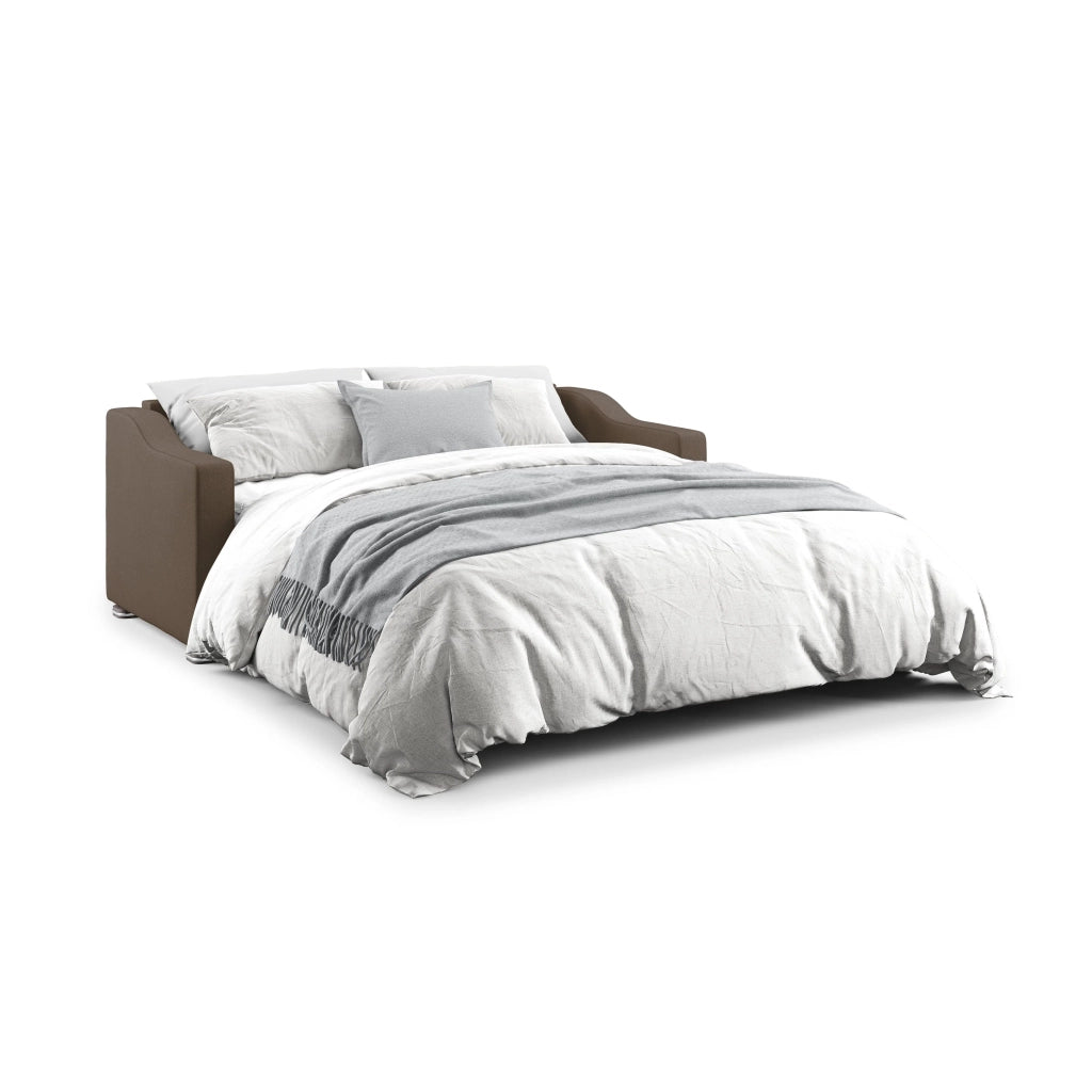 Amber Divano letto matrimoniale in tessuto smacchiabile T05 211 cm (mat. 160x197) marrone