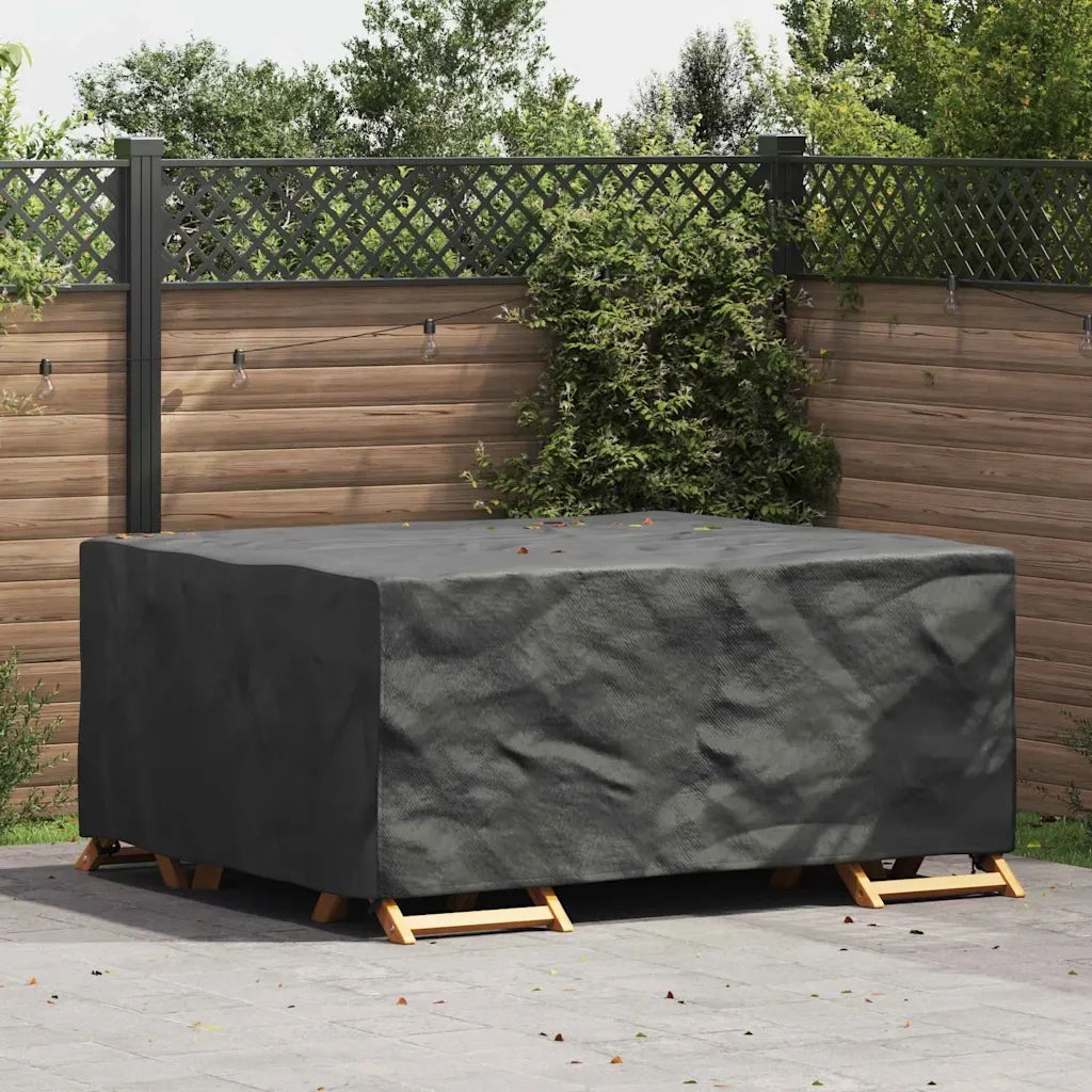 vidaXL Copertura per mobili da esterno Nero 200 x 165 x 80 cm 600D