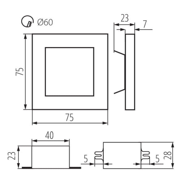 Kanlux lampada scala APUS LED AC 26536 4000K nero