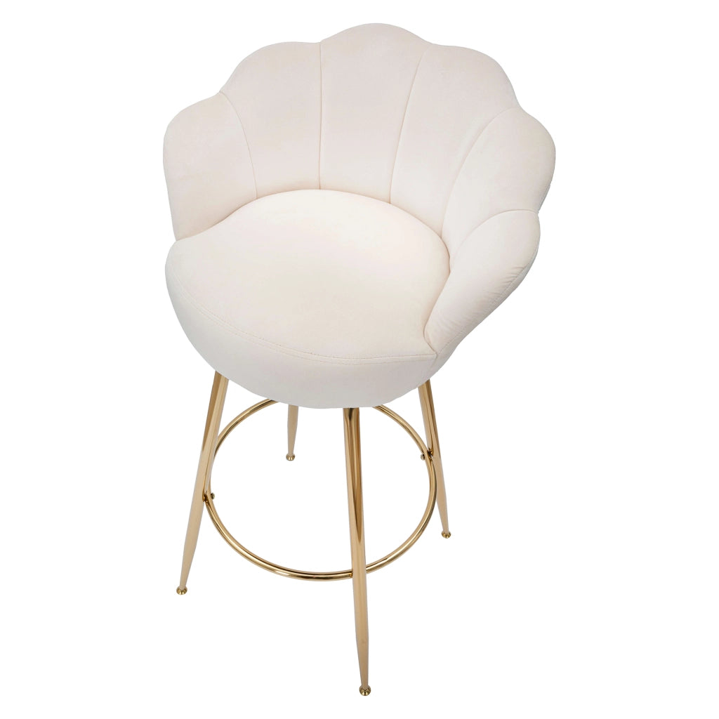 Tequis, Sgabello Imbottito, 55x53x110h cm Bianco Crema